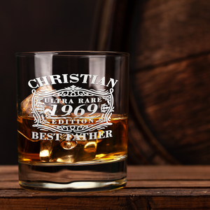 Personalized Year Ultra Rare Edition Best Father 16 oz Glass Can
