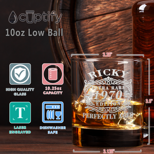 Personalized Ultra Rare Edition Perfectly Aged 16 oz Glass Can