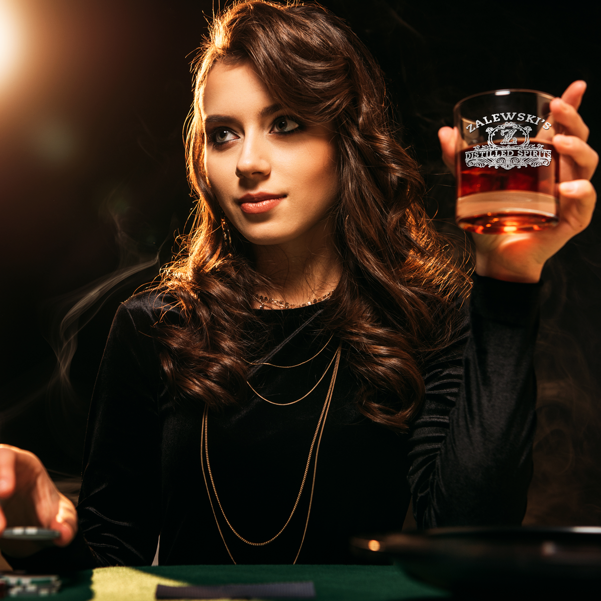 Personalized Distilled Spirits Surname and Initial 16 oz Glass Can