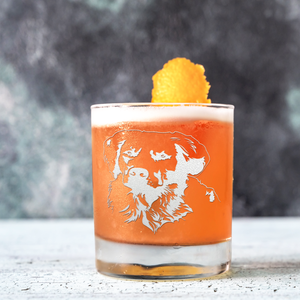 Golden Retriever Etched on 10.25oz Old Fashion Glass