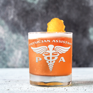 PA Physician Assistant Etched on 10.25oz Old Fashion Glass