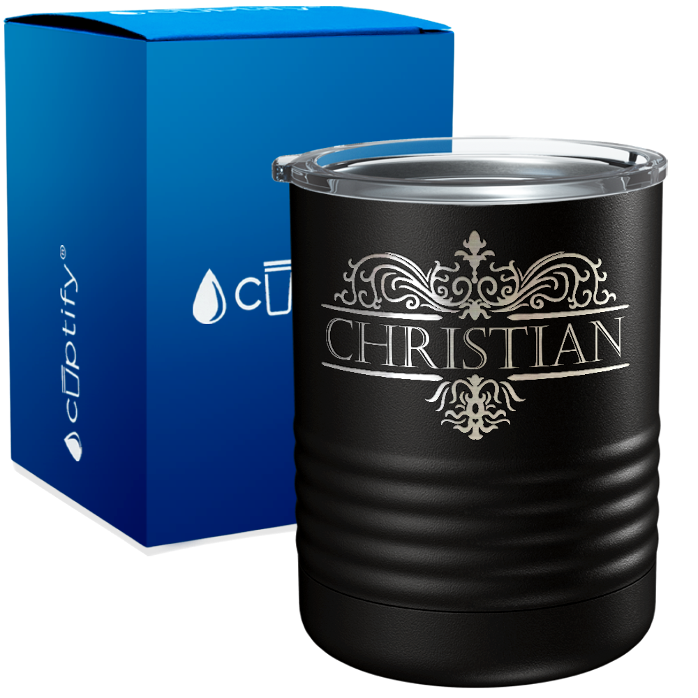 Personalized Vestige Design Engraved on 10oz Lowball Tumbler