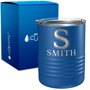 Personalized Monogram Initial and Name Engraved on 10oz Lowball Tumbler