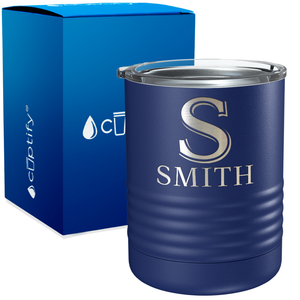 Personalized Monogram Initial and Name Engraved on 10oz Lowball Tumbler