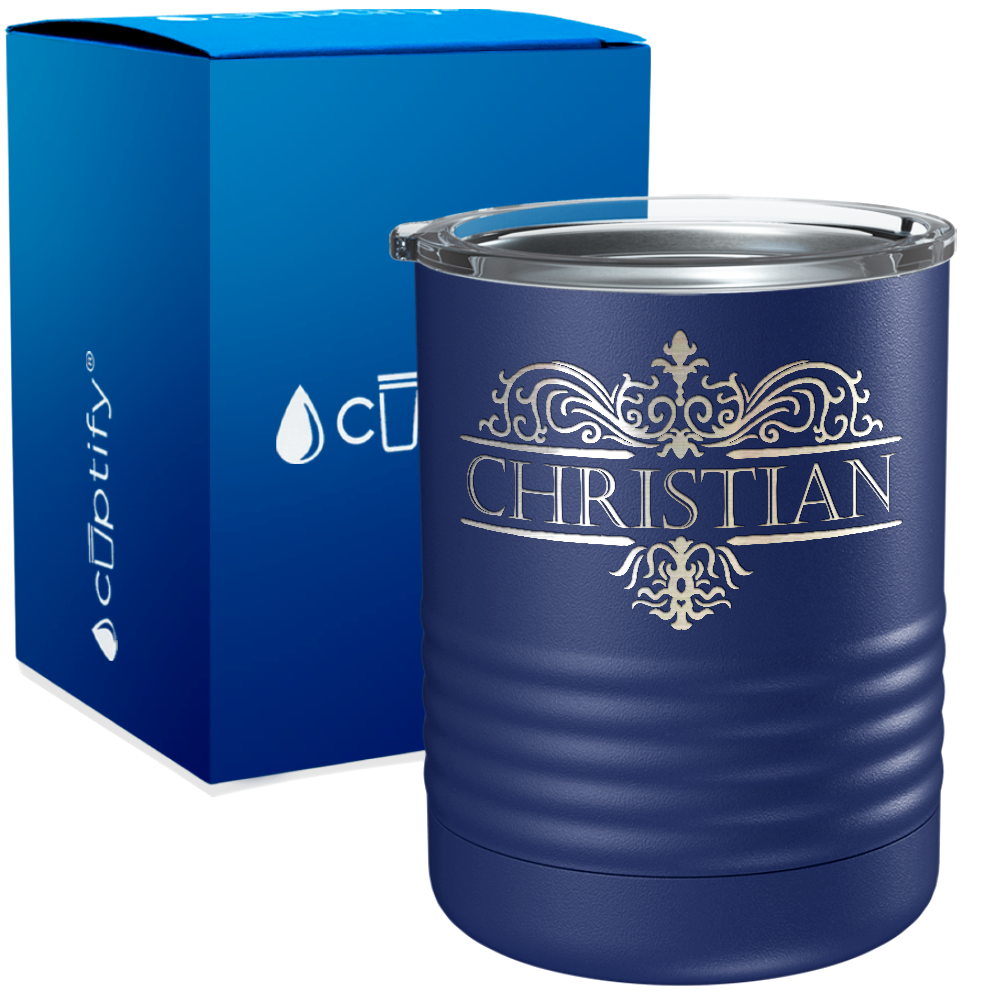 Personalized Vestige Design Engraved on 10oz Lowball Tumbler