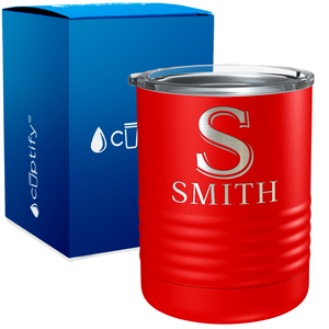Personalized Monogram Initial and Name Engraved on 10oz Lowball Tumbler