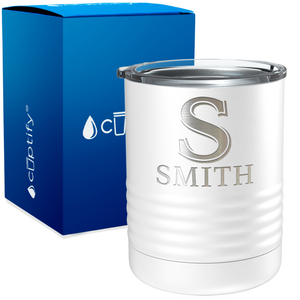 Personalized Monogram Initial and Name Engraved on 10oz Lowball Tumbler