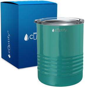 Aqua Blue Gloss 10oz Lowball Tumbler