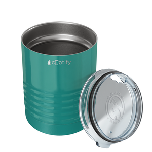 Aqua Blue Gloss 10oz Lowball Tumbler