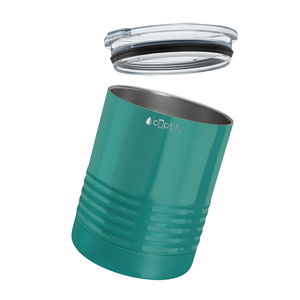 Aqua Blue Gloss 10oz Lowball Tumbler