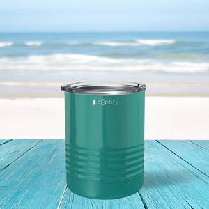 Aqua Blue Gloss 10oz Lowball Tumbler
