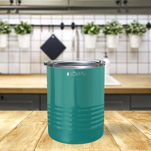 Aqua Blue Gloss 10oz Lowball Tumbler