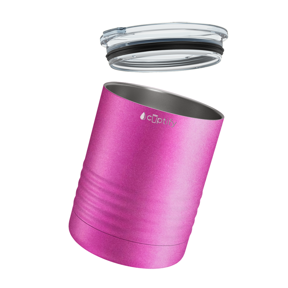 Pink Glitter 10oz Lowball Tumbler