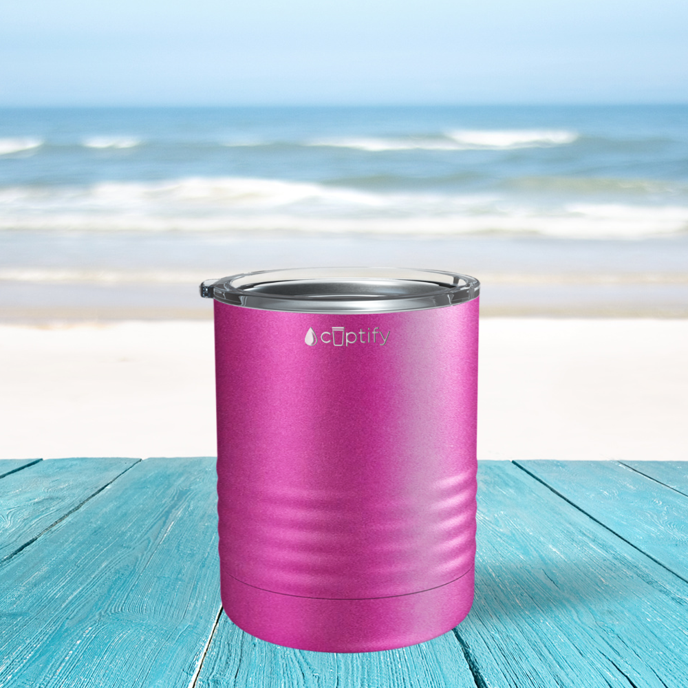 Pink Glitter 10oz Lowball Tumbler