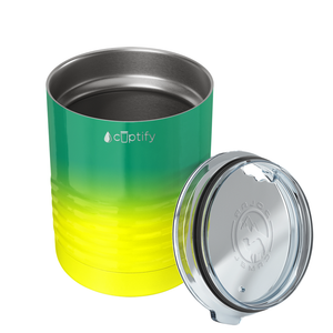 Green Yellow Ombre 10oz Lowball Tumbler