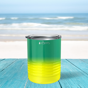 Green Yellow Ombre 10oz Lowball Tumbler