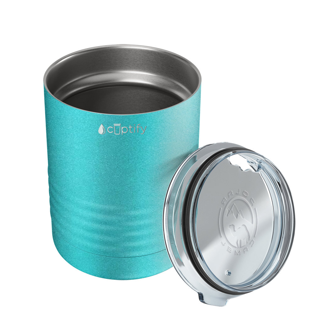 Seafoam Glitter 10oz Lowball Tumbler