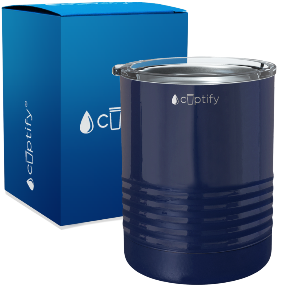 Navy Blue Gloss 10oz Lowball Tumbler