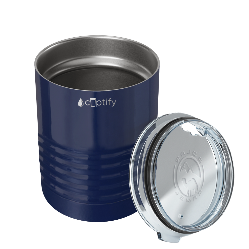 Navy Blue Gloss 10oz Lowball Tumbler