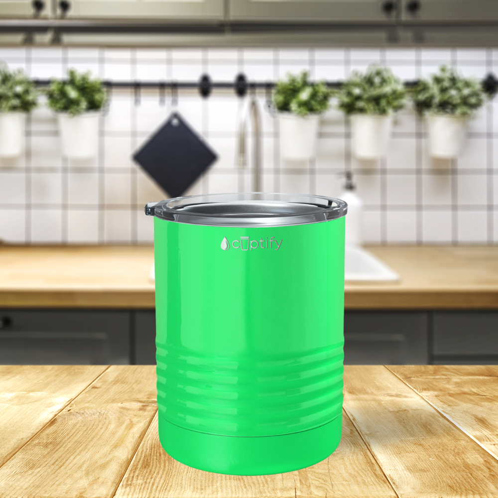 Neon Green Gloss 10oz Lowball Tumbler