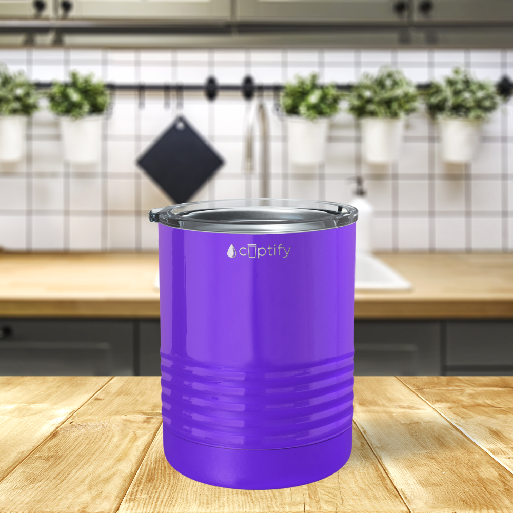 Purple Gloss 10oz Lowball Tumbler