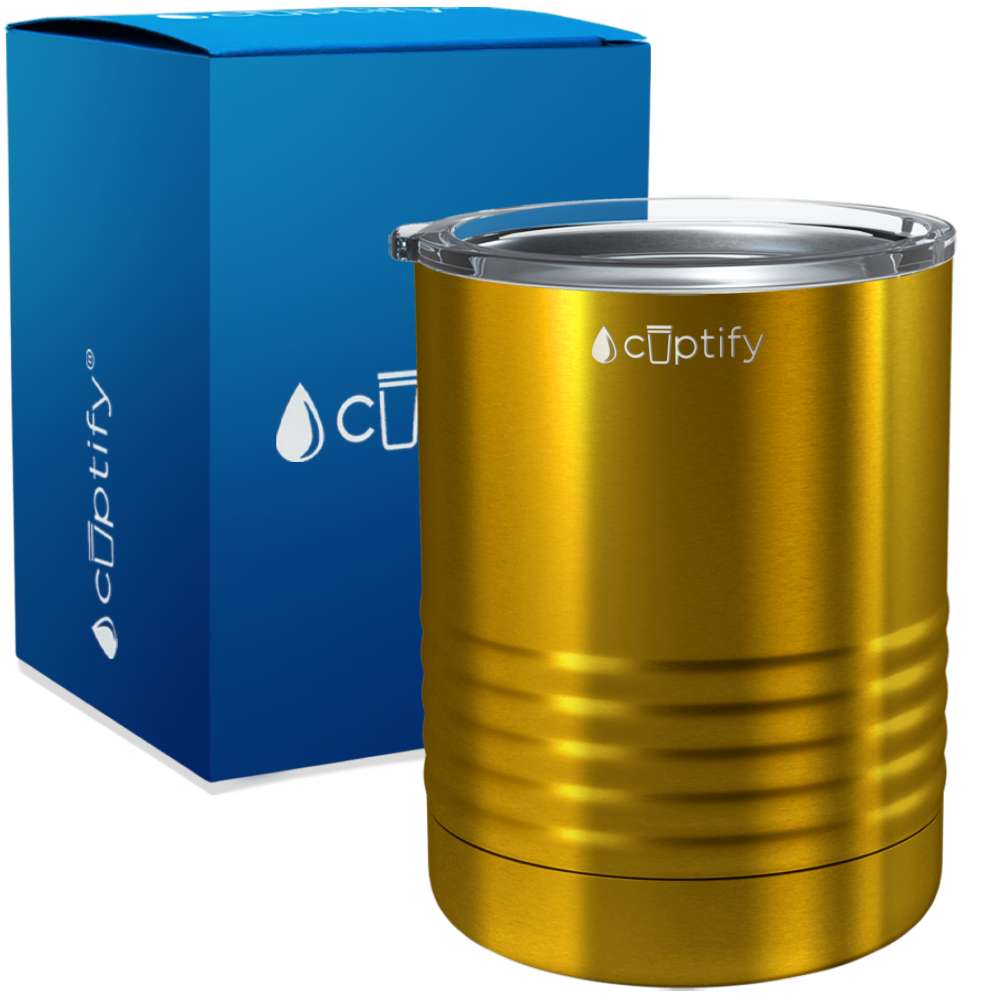 Gold Translucent 10oz Lowball Tumbler