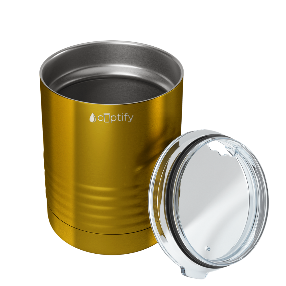 Gold Translucent 10oz Lowball Tumbler