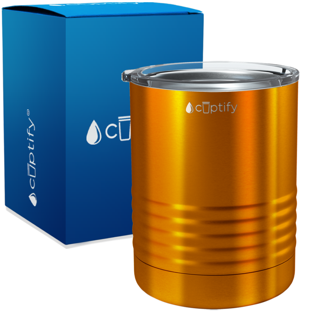 Orange Translucent 10oz Lowball Tumbler