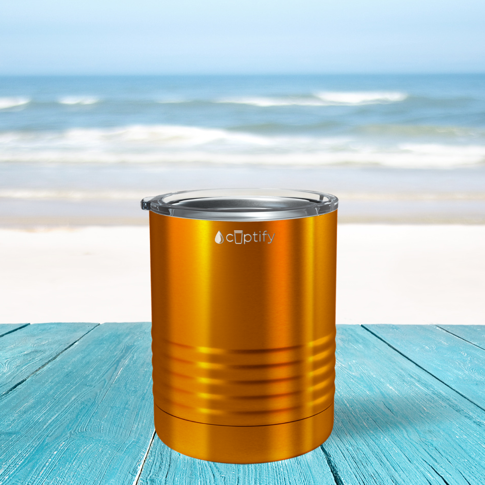 Orange Translucent 10oz Lowball Tumbler
