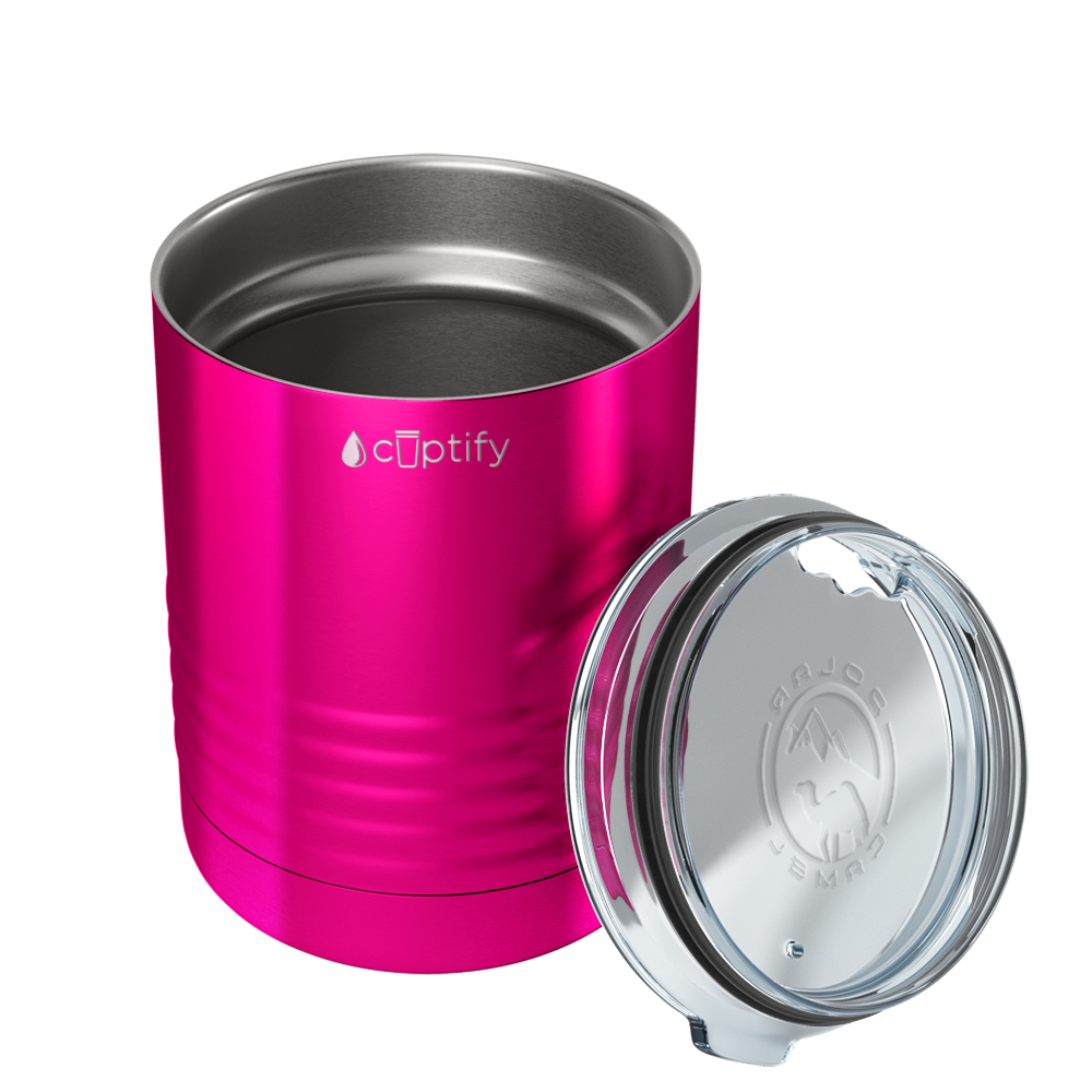 Pink Translucent 10oz Lowball Tumbler