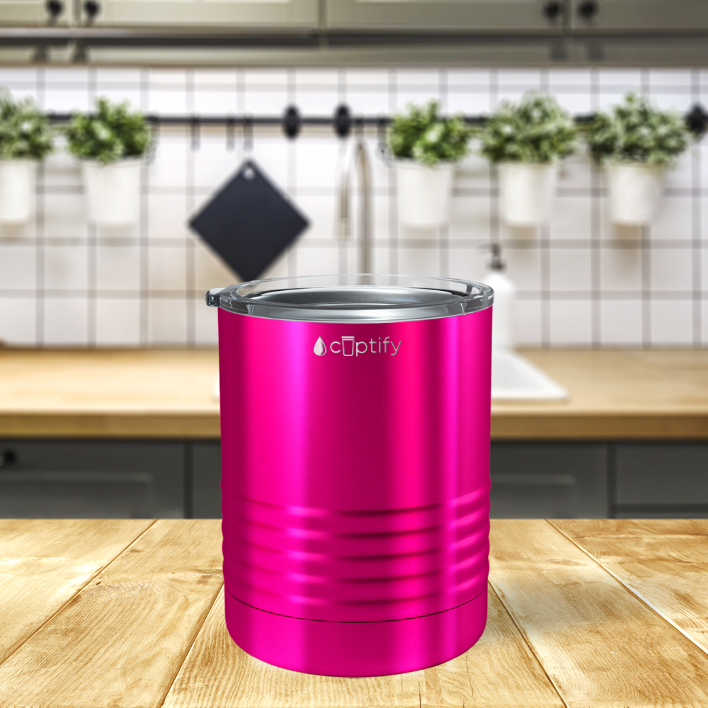 Pink Translucent 10oz Lowball Tumbler