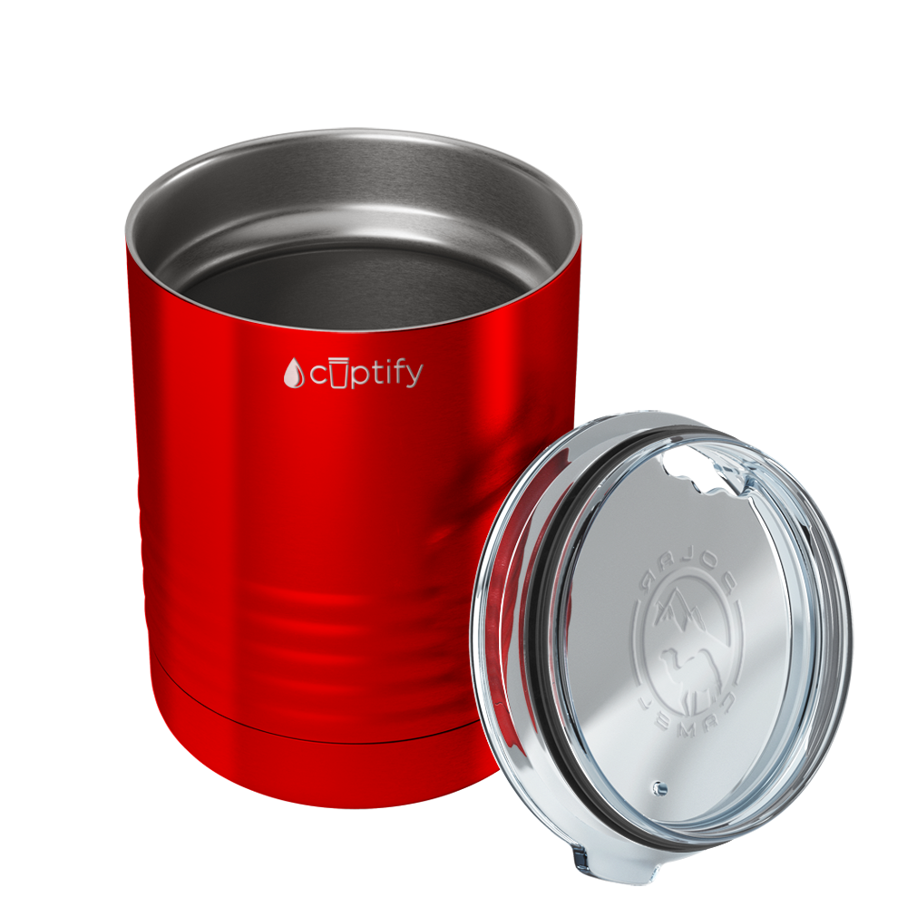 Red Translucent 10oz Lowball Tumbler