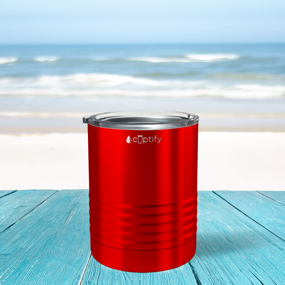Red Translucent 10oz Lowball Tumbler