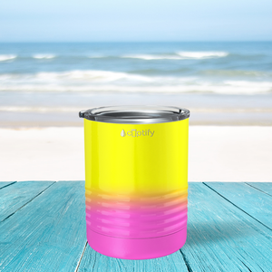 Yellow Pink Ombre 10oz Lowball Tumbler