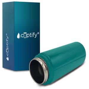Cuptify Personalized Laser Engraved on Aqua Blue Gloss 12 oz Sports Bottle