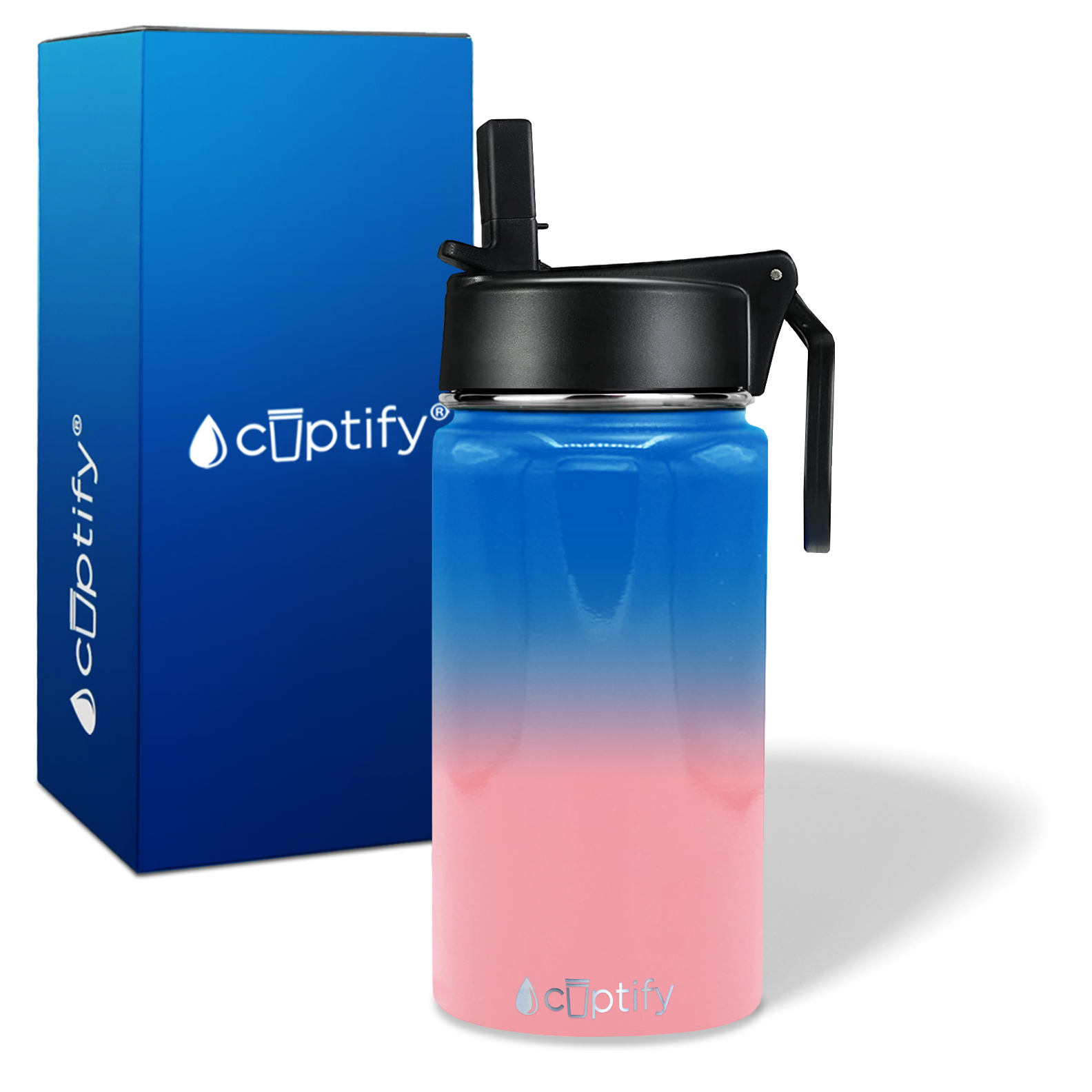 Bubble Gum Ombre 12oz Wide Mouth Water Bottle