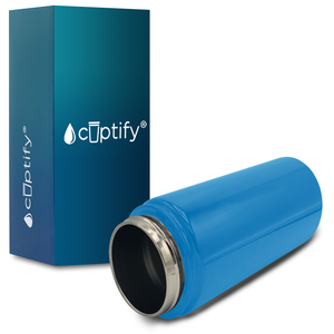 Cuptify Personalized Laser Engraved on Baby Blue Gloss 12 oz Sports Bottle