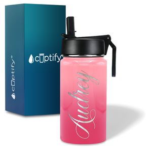 Cuptify Personalized Laser Engraved on Blossom Ombre 12 oz Sports Bottle