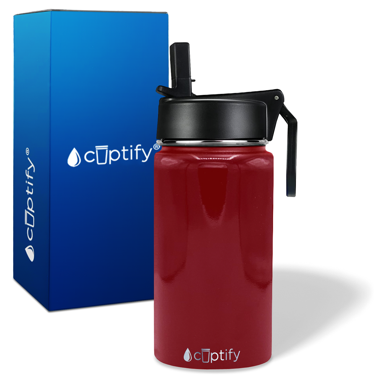 Blood Red Gloss 12oz Wide Mouth Water Bottle