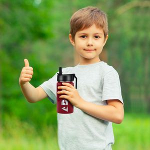 Boys Personalized Blood Red Gloss 12oz Wide Mouth Water Bottle