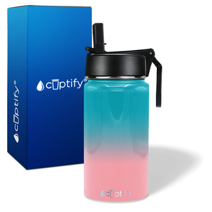 Personalized Cotton Candy Ombre 12oz Wide Mouth Water Bottle