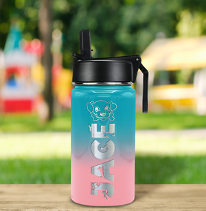 Boys Personalized Cotton Candy Ombre 12oz Wide Mouth Water Bottle