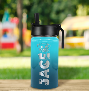Boys Personalized Deep Sea Ombre 12oz Wide Mouth Water Bottle