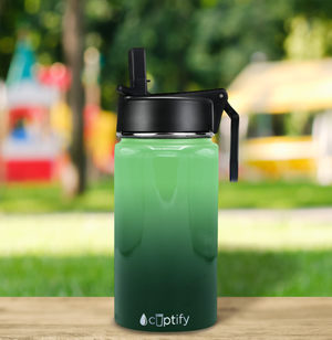 12oz Everglades Ombre Wide Mouth Water Bottle With Straw Lid