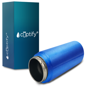 Cuptify Personalized Laser Engraved on Blue Glitter 12 oz Sports Bottle