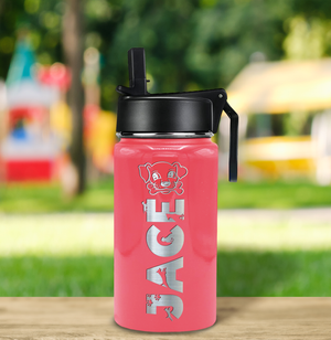Boys Personalized Guava Gloss 12oz Wide Mouth Water Bottle
