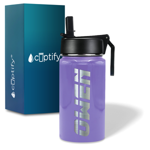 Boys Personalized Lavender Gloss 12oz Wide Mouth Water Bottle