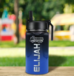 Boys Personalized Midnight Sky Ombre 12oz Wide Mouth Water Bottle