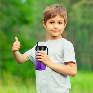 Personalized Purple Ombre Translucent 12oz Wide Mouth Water Bottle