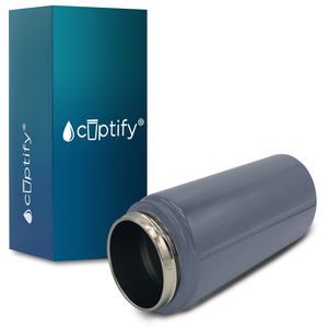 Cuptify Personalized Laser Engraved on Periwinkle Gray Gloss 12 oz Sports Bottle